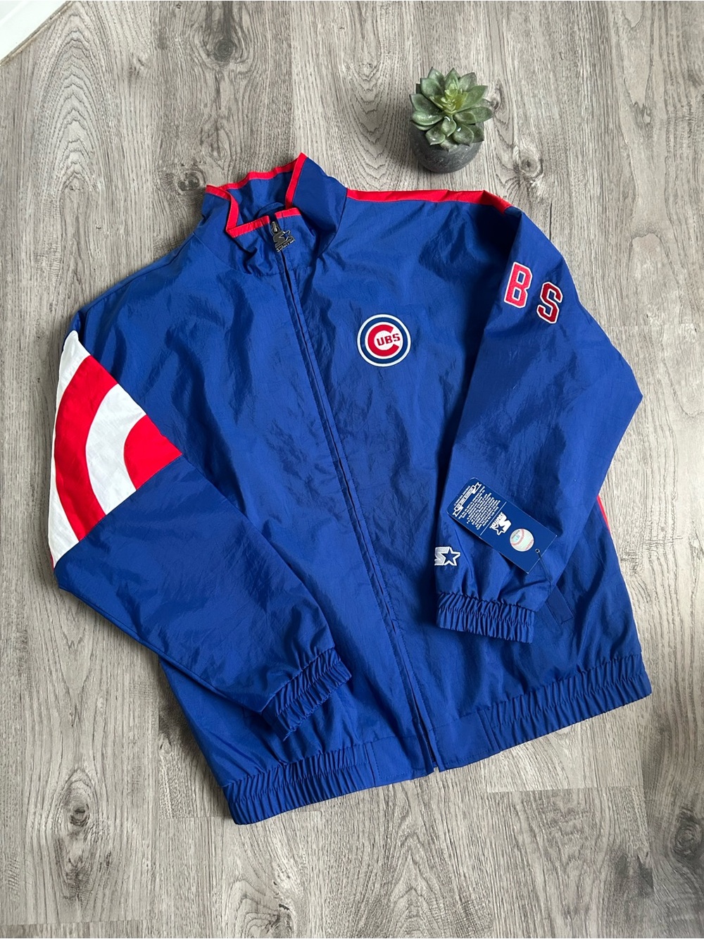NWT Chicago Cubs Starter Windbreaker Jacket Retro Mens Medium